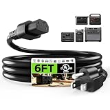 UL Listed Power Station Charging Cable, 15A 125V 14 AWG IEC C13 AC Power Supply Cord for EcoFlow Delta/River Series, Jackery Explorer 3000/2000/1500/1000 Pro, BLUETTI, Anker, Segway, 6FT