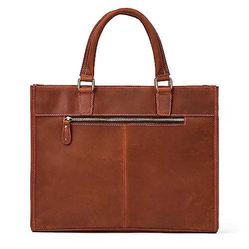 Mens Crossbody Messenger Bags Men's Leather Briefcase Handbag Shoulder Crossbody Bag for Work Business3