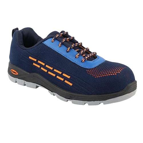 Image of FUEL Armour-1-DD Knitted Fabric Safety Shoes for Men Industrial PVC Double Density Sole, Steel Toe & Energy Absorption Shoe