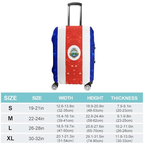 Glittering Heart Costa Rica Travel Suitcase Protector Luggage Cover Protective Washable Anti-scratch Baggage Cover2