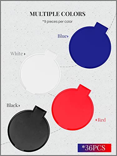 Getinbulk Compact Mirror Bulk, Round Makeup Mirror For Purse, Set Of 36 (4-Color), Black,Blue,White, Red #TOP2