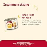 animonda Carny Katzen Nassfutter Senior Rind + Huhn + Käse (6 x 200g), Katzenfutter nass ohne Getreide ohne Zucker für Katzen ab 7 Jahren mit frischen und fleischigen Zutaten
