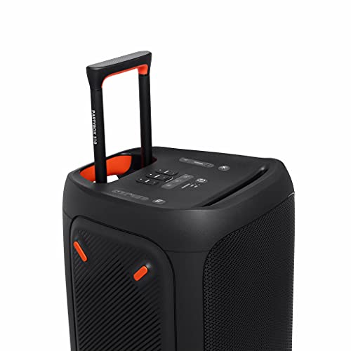 JBL Partybox 310MC Speaker Portatile per Feste, con Effetti di Luci, Microfono Cablato JBL, Design IPX4 Resistente agli Schizzi, 18 Ore di Riproduzione, Nero