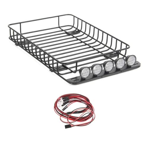Luces Vehículo RC para Traxxas TRX-4 y SCX10 Portaequipajes Metal 5 Focos