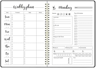 Weekly Planner Undated Planner Book with To-Do List ,Weekly Goals ,Habit Tracker, 5.7"X 8" Inch for 52 Weeks Planning