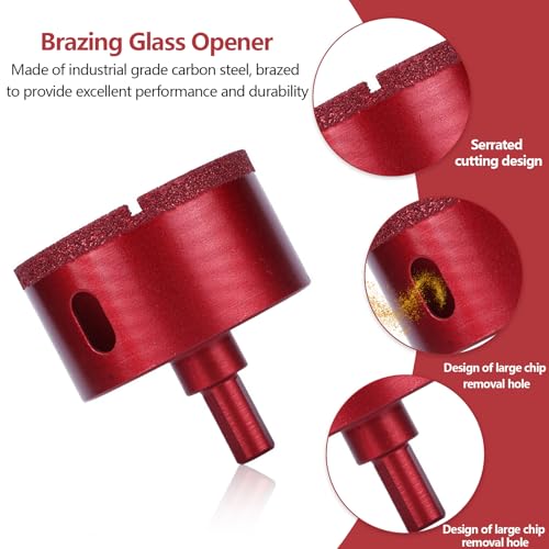 70MM Tile Hole Cutter, Diamond Drill Bitwith Triangle Shank Diamond Hole Saw for Glass Porcelain Tiles Marble Ceramics 2 70MM Tile Hole Cutter, Diamond Drill Bitwith Triangle Shank Diamond Hole Saw for Glass Porcelain Tiles Marble Ceramics - Image 2