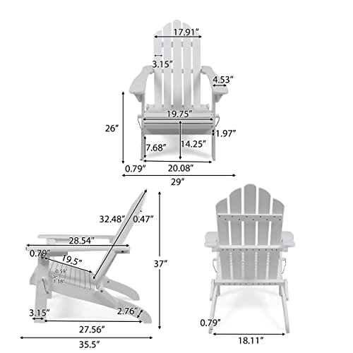 Christopher Knight Home Hollywood Adirondack Chair, White #TOP3