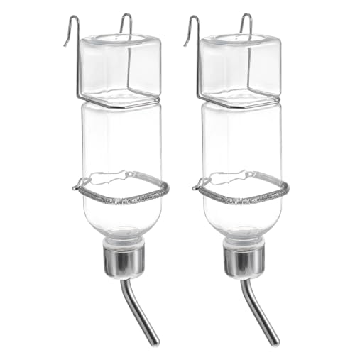 Small Animal Water Bottle 2 Pack No Drip Guinea Pig Water Bottle & Rabbit Water Dispenser 350ml Leakproof Pet Water Dispenser for Hamster Bunny & Small Pet Cage Accessories