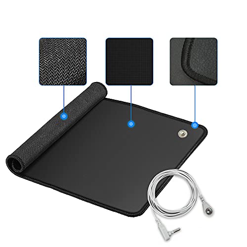 Grounding Mat for Better Sleep and Working Grounding Pad for Less Pain, Reduce Stress Grounding Sheet 9.8IN * 11.8IN Grounding Mat for Better Sleep and Working Grounding Pad for Less Pain, Reduce Stress Grounding Sheet 9.8IN * 11.8IN