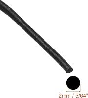 sourcing map Gumi Habszivacs Tömítőszalag 2 mm Átmérő x 8 m Hosszú Kerek EPDM Gumi Időjárásálló Tömítés Barkács Otthon 2