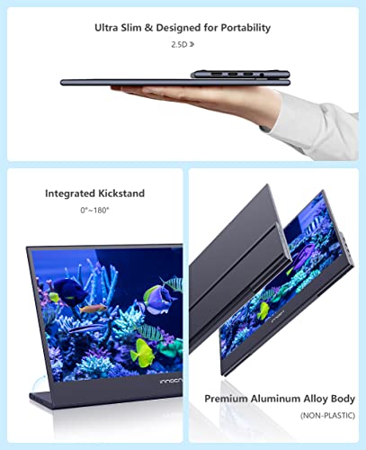 Image of INNOCN 15.6 inch 4K Portable Monitor Touchscreen 3840 x 2160 USB C HDMI External Gaming Monitor Second Computer Screen Travel Portable Monitor for Laptop w /Kickstand