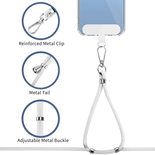 Cell Phone Lanyard 2 Pcs-1 Pcs 30"(Neck Strap×1)+8"(Wrist Strap×1) Black - Photo 11 sur 115