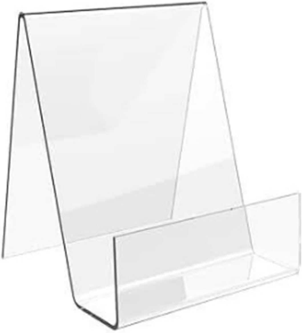 Recipe Holder Acrylic Recipe Bookshelf Transparent Stand Tablet Phone with Edge Display Cooking Helper