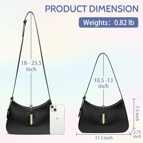 Keyli Fashion Shoulder Bag for Women Vegan Leather Adjustable Handbags Hobo Bags Purses with Long Strap2