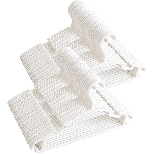 Image of GoodtoU Baby Hangers, 80 Pack Kids Plastic Toddler Baby Clothes Hangers for Closet Small Children Infant Nursery Child Hanger (White)