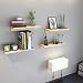 OROPY Baldas Flotantes Juego de 2, Estante de Pared de Madera Maciza...