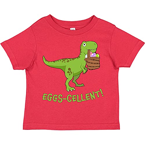 inktastic Eggs-cellent Cute Easter T-Rex Dinosaur Toddler T-Shirt