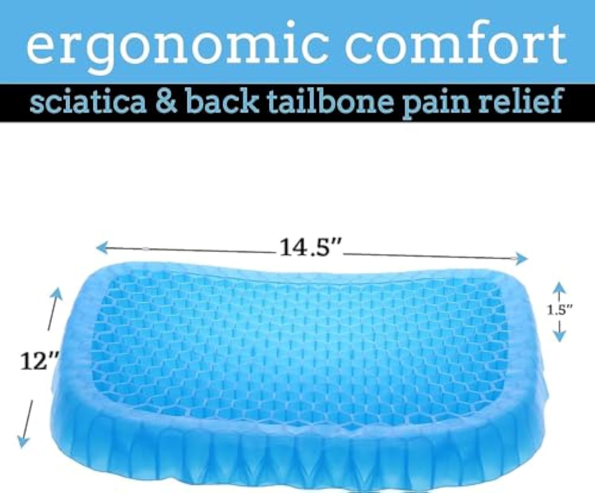 SmartGRID Ortho Pro Seat Cushion, Reduces Lower Back Pain