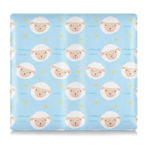 Kigai Sheep Faces Car Registration and Insurance Holder Vehicle Glove Box Organizer Car Document Holder for Driver's License and Cards
