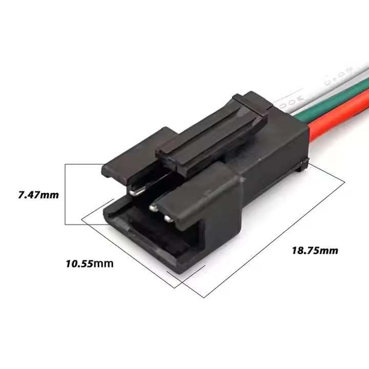Image of 20 PAIR SET JST WIRE 3PIN Male - Female Locking Type For Electric Cable Wire