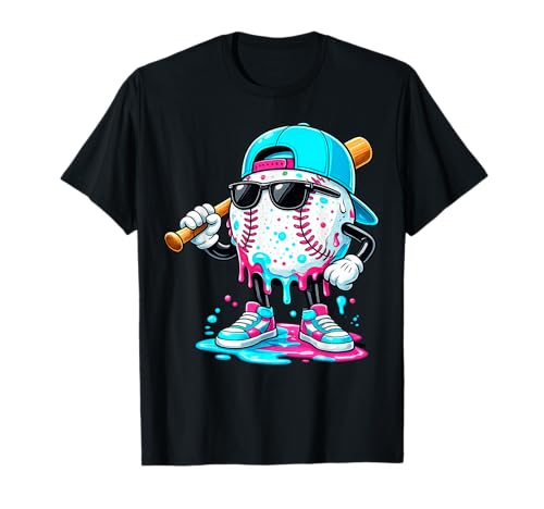 Drip Baseball Lifestyle Mascot Shirt Funny Boys Kids Tee T-Shirt