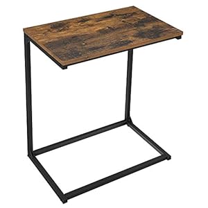 VASAGLE Bijzettafel, kleine salontafel, laptoptafel, slaapkamer, woonkamer, werken in bed of op de bank, eenvoudige…