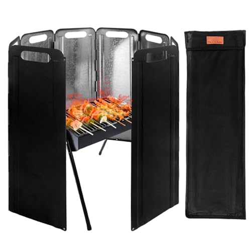 Pare-vent pour réchaud camping pliable extérieur écran thermique léger barbecue