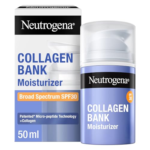Neutrogena Collagen Bank Crema Idratante Viso SPF 30, Crema Collagene viso con Tecnologia Micropeptidica brevettata e SPF30 per una protezione solare anti-età di tutti i tipi di pelle, 50 ml