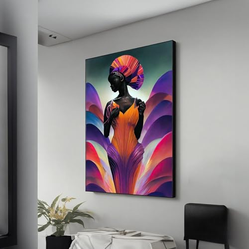 Peinture de fille ethnique pour créer une ambiance décoration de chambre culturelle chaleureuse