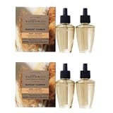 Bath & Body Works Wallflowers Refills, Mahogany Teakwood Scent, 4 Pack