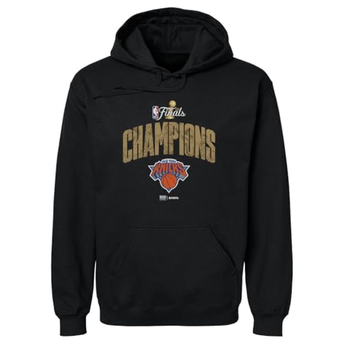 500 LEVEL New York Knicks NBA Finals 2026 Champions Mens Hoodie Sweatshirt (Black X-Large)