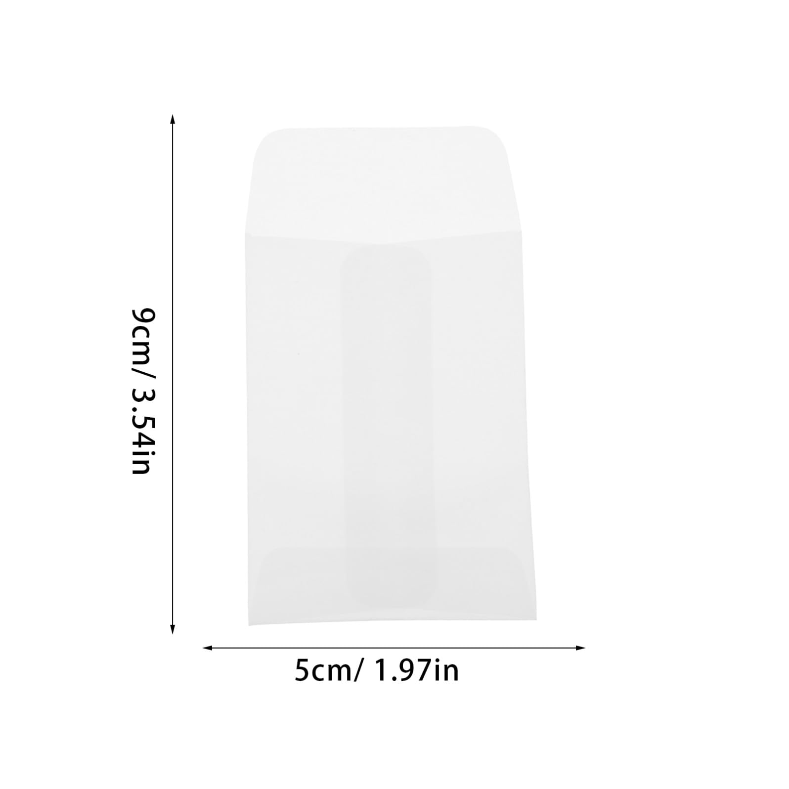 SHINEOFI 50 Pochettes Miniatures en Papier Sulfite Blanc pour Rangement et Emballage Petits Objets, Pochette à Bague et Enveloppes pour Cartes, 50 Pièces