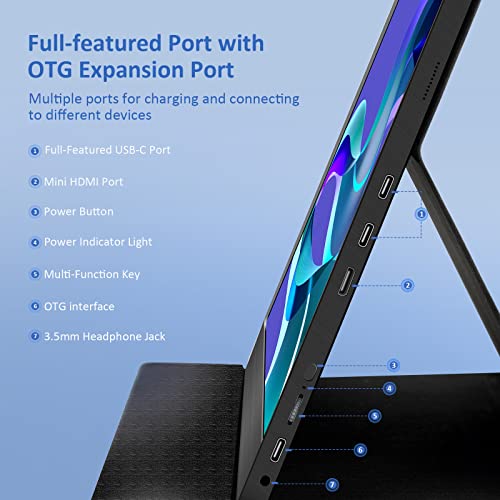 Image of NexiGo 4K Portable Monitor 17.3 Inch, 400 Nits, FreeSync, 100% Adobe RGB, HDR IPS Display, Dual Speakers Eye Care Screen with OTG Expansion, for Laptop PC /MAC /Console /PS5, VESA & Smart Cover