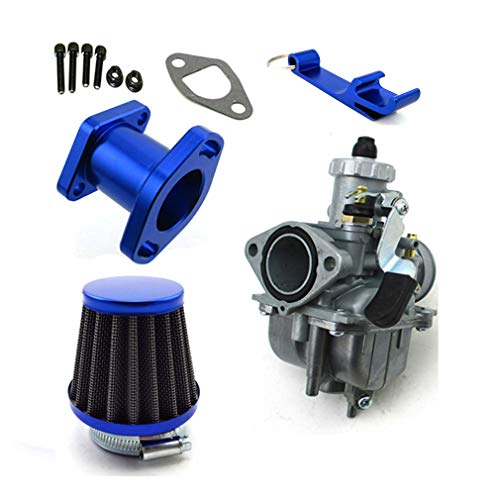 TC-Motor Racing Performance Mikuni VM22-3847 Carburetor Carb Mainfold 38mm Air Filter For Predator 212cc GX200 196cc Go Kart Mini Bike (Blue)