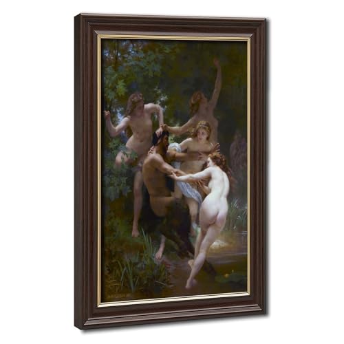 Impression sur toile Nymphes et Satyre tableau décoration murale 40x61