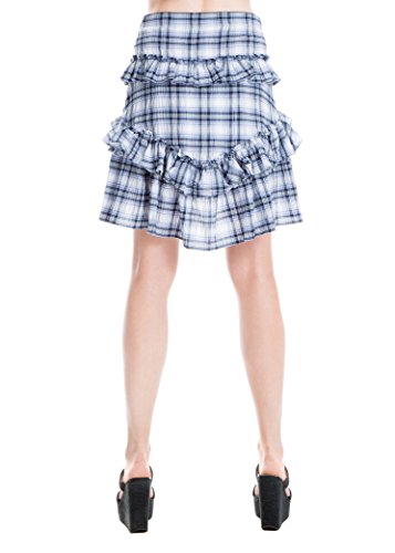 Tiered Plaid A-Line Skirt3
