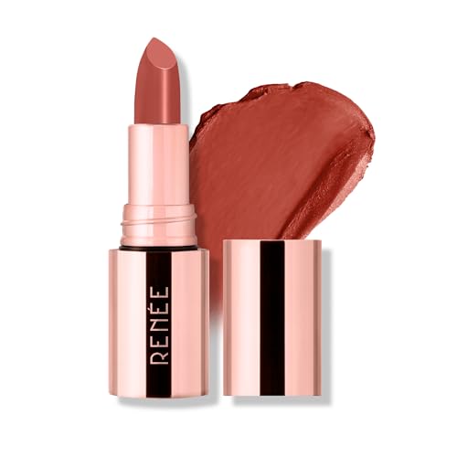 Image of RENEE Everstay Matte Lipstick - Nude Luxe, Long Stay, Hydrating & Non-Drying, Smudge & Transfer Proof, Lightweight, Intense Pigment, Full Coverage, Vitamin E Infused, for All Occasions, 4.2g