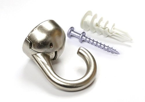 Hangman Products Elephant Hook Ceiling Hanger - (Nickel) Pack Of 3 Hangers #TOP1