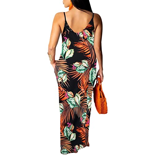 Image of SheKiss 2026 Women's Casual Summer Floral Long Maxi Dresses Floor Length Sleeveless Plus Size Sundresses