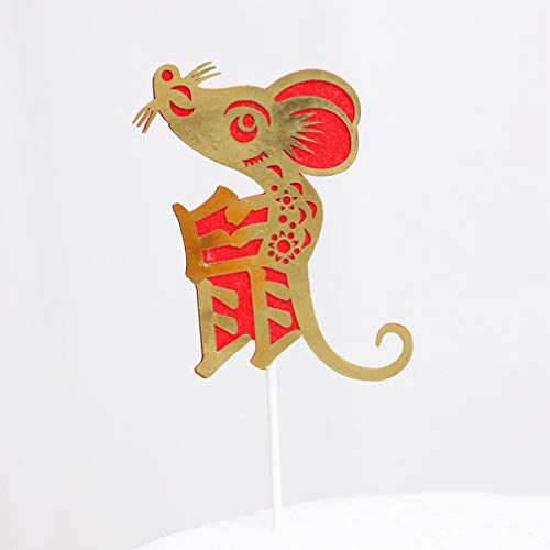 Nuobesty 10Pcs Chinese New Year Cupcake Toppers New Year Cake Decorations New Years Eve Party Supplies Mixed #TOP3