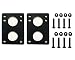 VJ Longboard Skateboard Riser Pads 3mm 6mm 12mm 14mm Angle with Skateboard Screws Hardware Black 1.25inch, 1.5inch, 1.75inch and 2inch (12mm Riser, 1.75inch Screws)