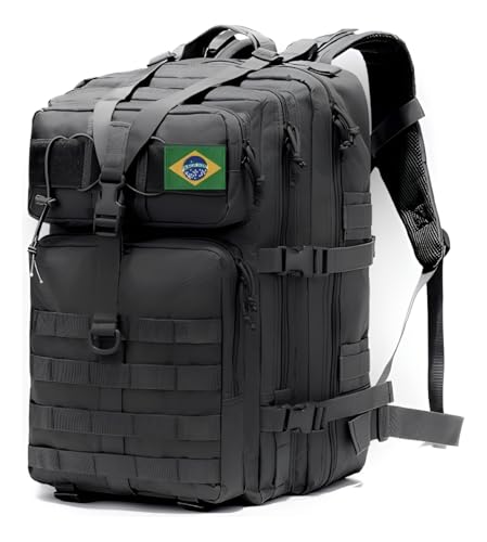 Mochila Tatica Militar Impermeavel 50l Viagem Camping Reforçada Preto