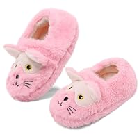 LACOFIA Toddler Slippers Winter Warm Kids Boys Girls House Shoes Non-Slip Children Plush Animal Slippers