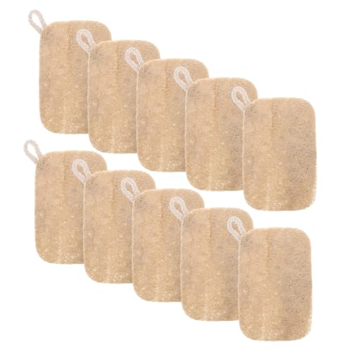 Genérico 10 Piezas Esponjas de Cocina de Luffa Natural Paquete para Lavado de Platos Eliminación de Manchas y Limpieza Suave para Superficies y Utensilios de Cocina Eco y Seguro