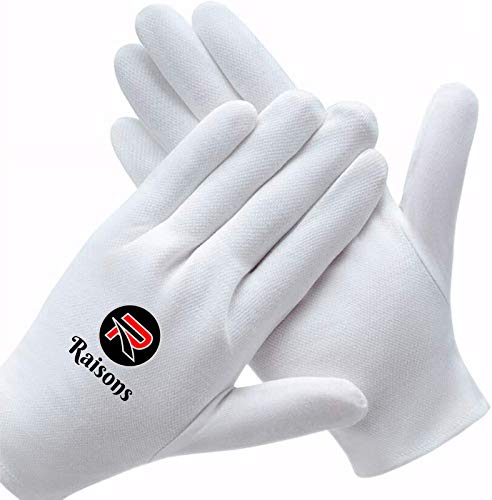 Raisons® Pack of 12 Pure Cotton Safety Hand Gloves Washable & Reusabele, Protection from Sun burns/Dust/Pollution while driving White (B08DKZ6ZRJ) Amazon Price History, Amazon Price Tracker