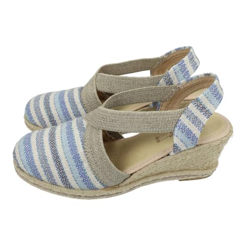 Espadrilles pour femme Kokis en toile premium bleu ciel durable