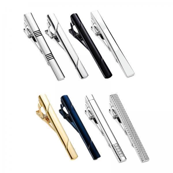 2x8Pcs Tie Clips Father Business Copper Men Tie Bar Clip Set Necktie Clasp|Clothing Shoes & Accessories | Mens Accessories | Key Chains Rings & Cases-image-7
