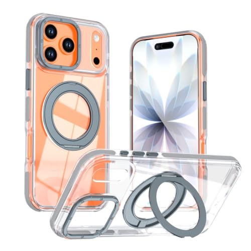Coque iPhone 14 Pro Max silicone avec anneau support antichoc gris