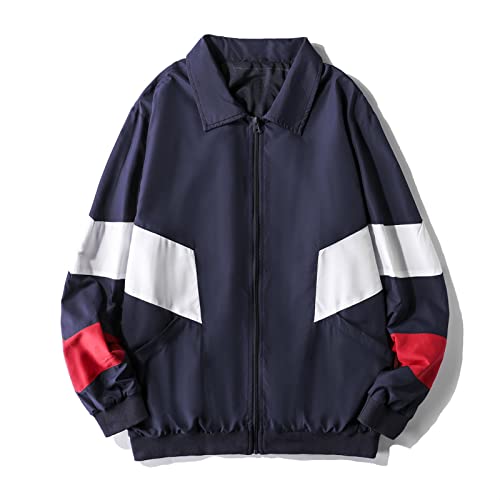 Mens Bomber Jacket Lightweight Breathable Rainproof Windbreaker Hooded Coat - image 3