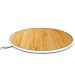 Wireless Charging Pad, Qi Phone Charger, Compatible With iPhone X, 8 Samsung Galaxy Smartphones, Fast Cordless Charging Pad, Bamboo Wooden Slim Flat Disk, Anti-Slip Wood Design, Sleep Friendly Light